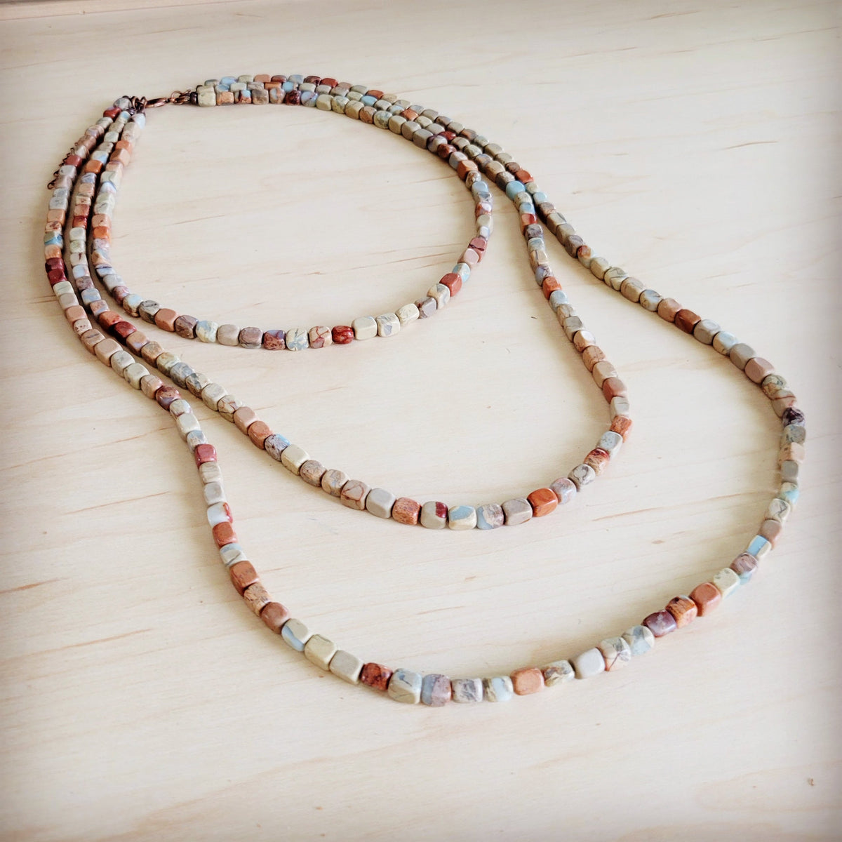 Triple Strand Western Aqua Terra Necklace