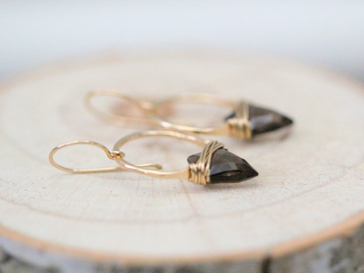 Albatross Smoky Quartz Earrings
