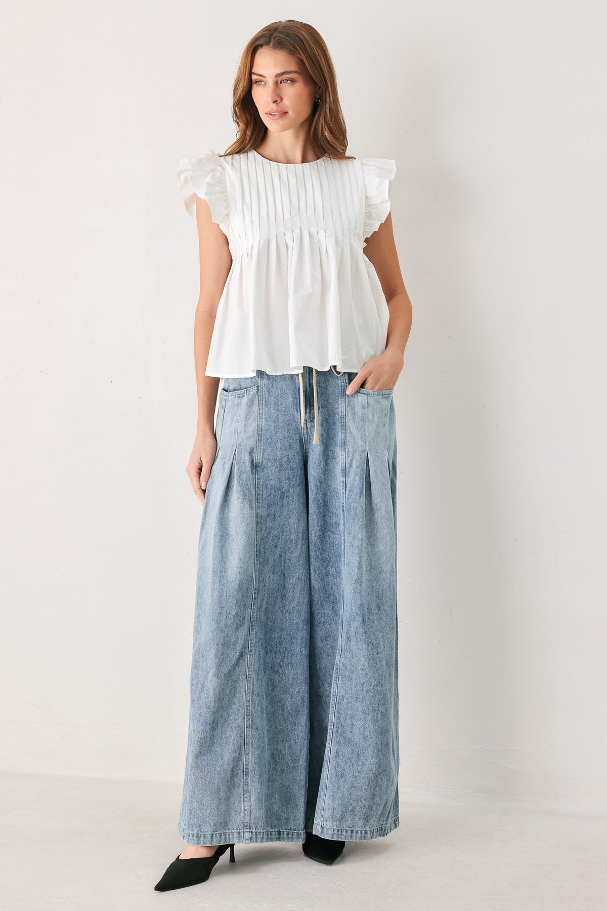 CALM & COLLECTED BLUE DENIM PANTS