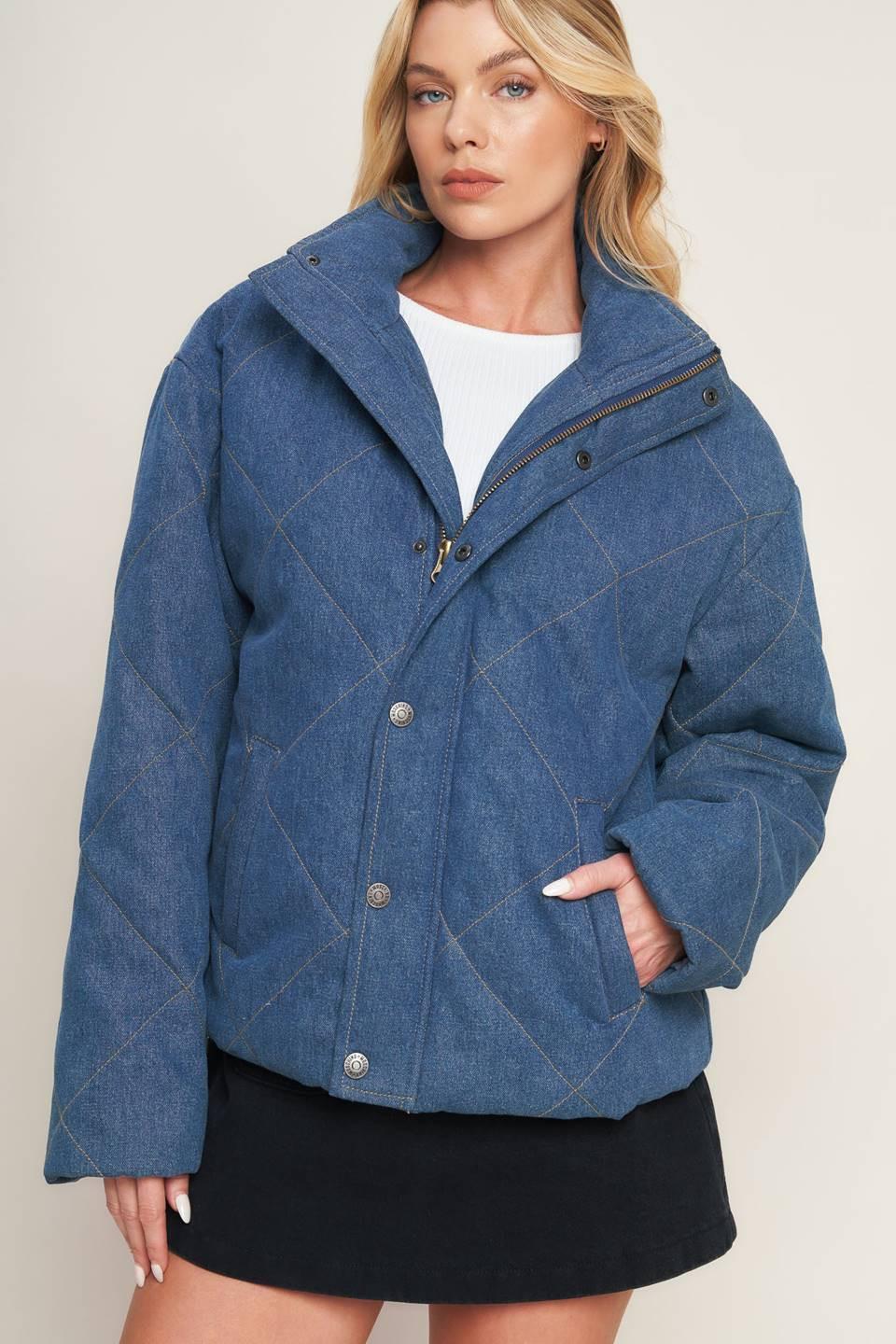 Quilted Denim Jacket