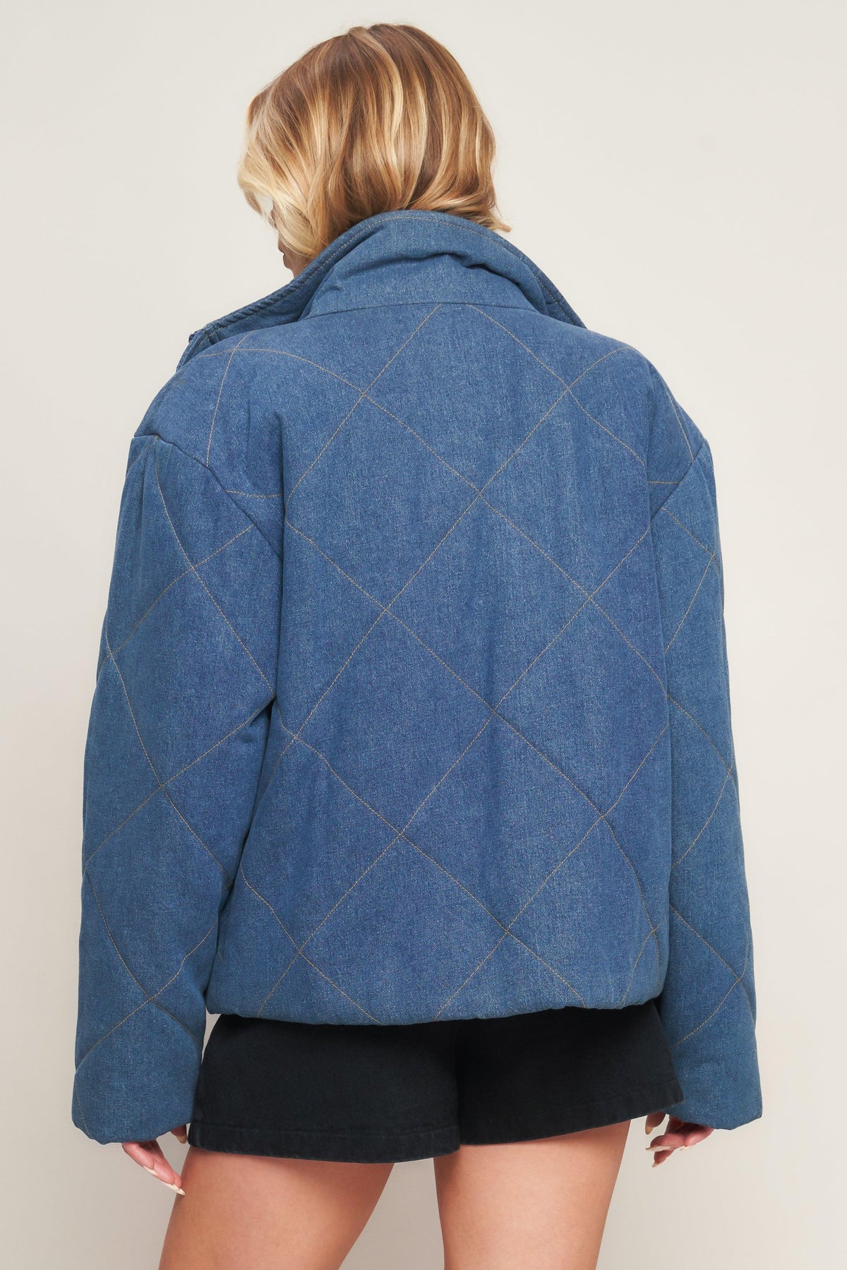 Quilted Denim Jacket