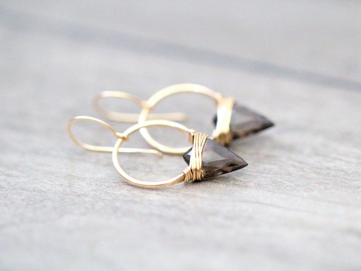 Albatross Smoky Quartz Earrings