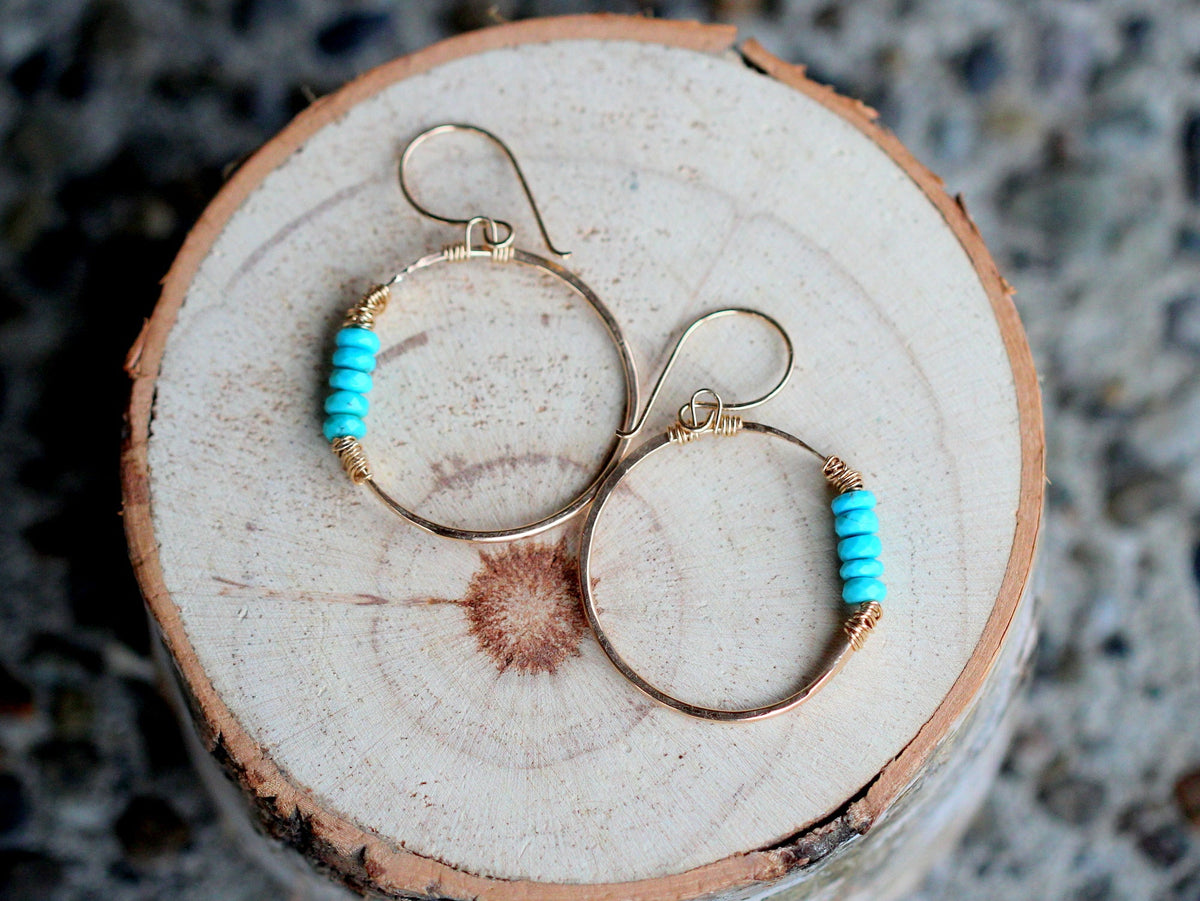 Argonaut Turquoise Hoops (As Seen on Firefly Lane)