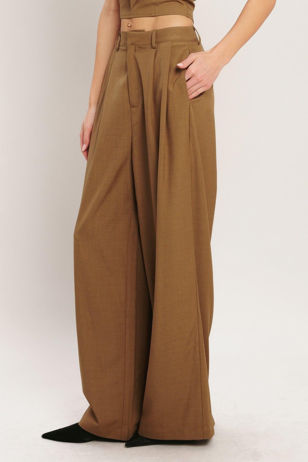 Umber Flow Wide-Leg Pants