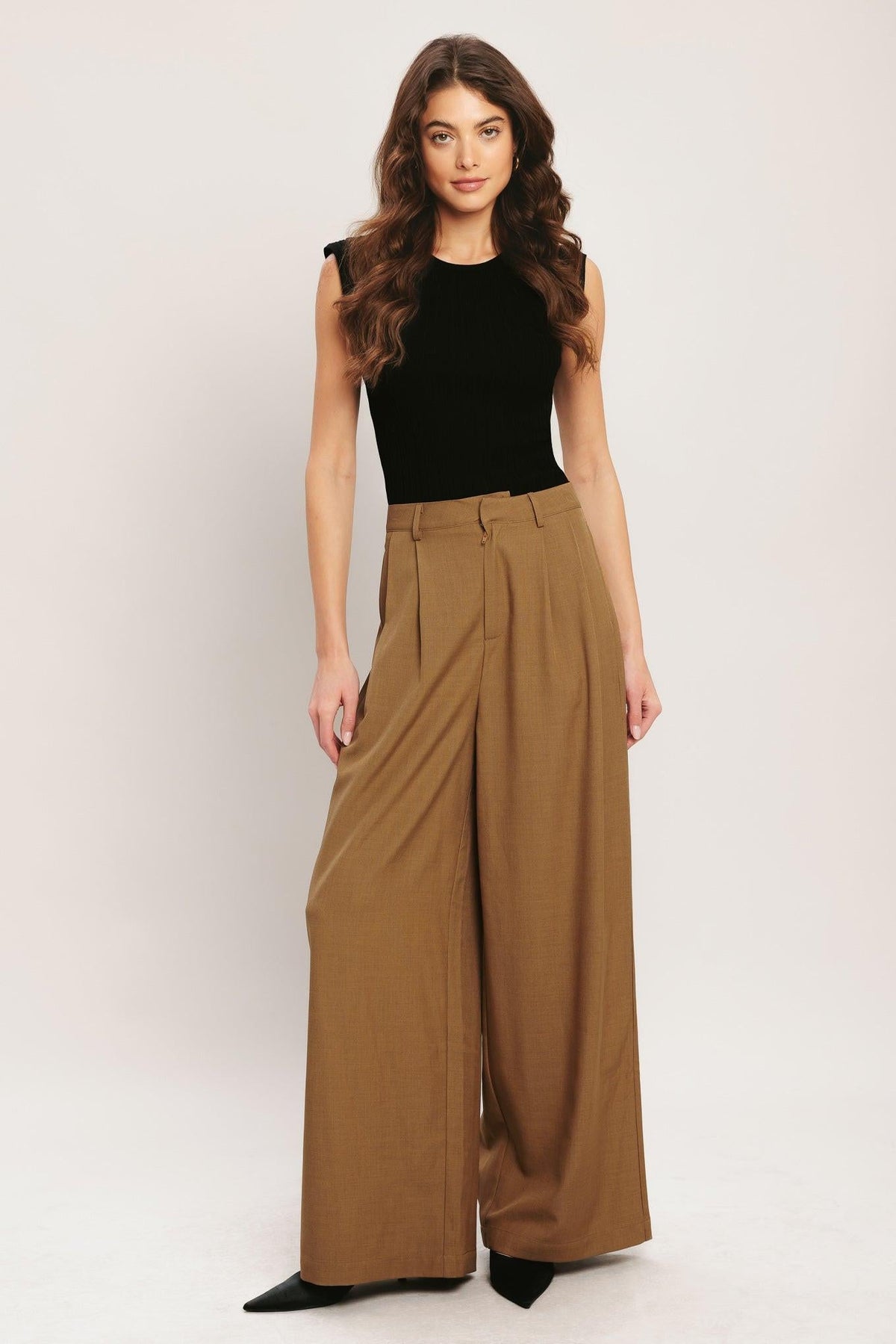 Umber Flow Wide-Leg Pants
