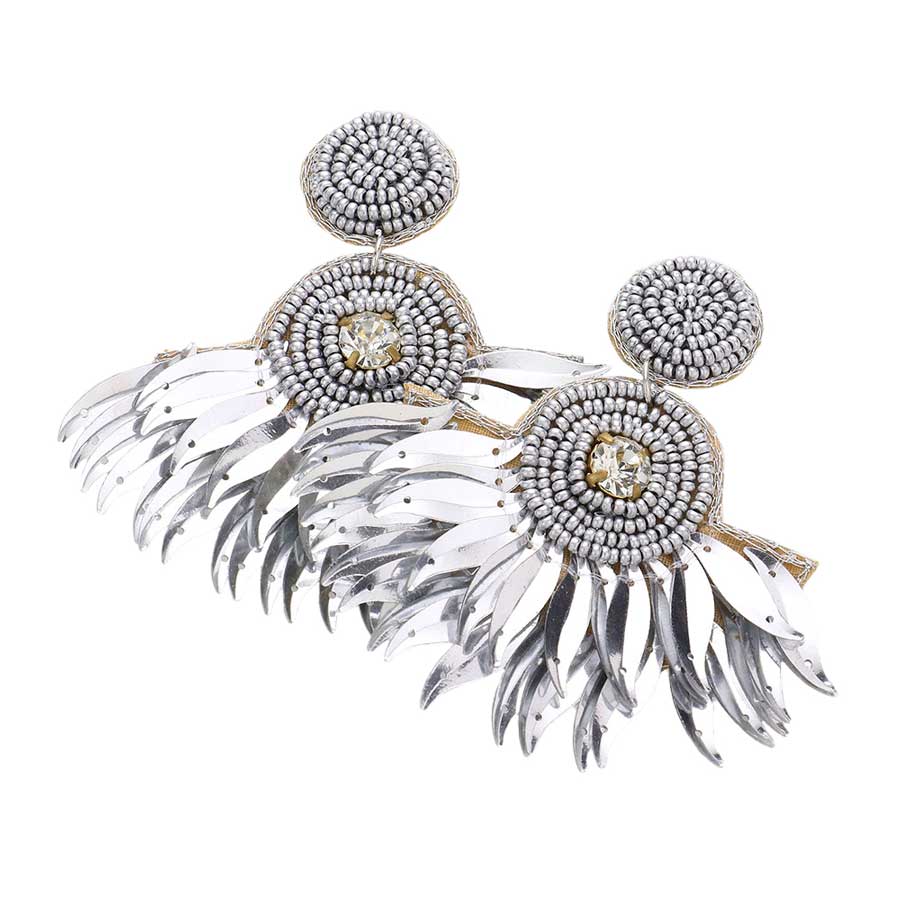 Seed Bead Boho Fringe Earrings