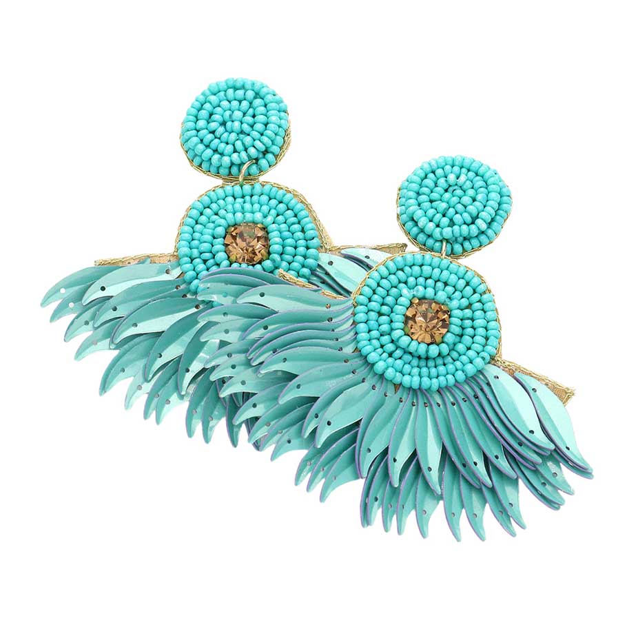 Seed Bead Boho Fringe Earrings