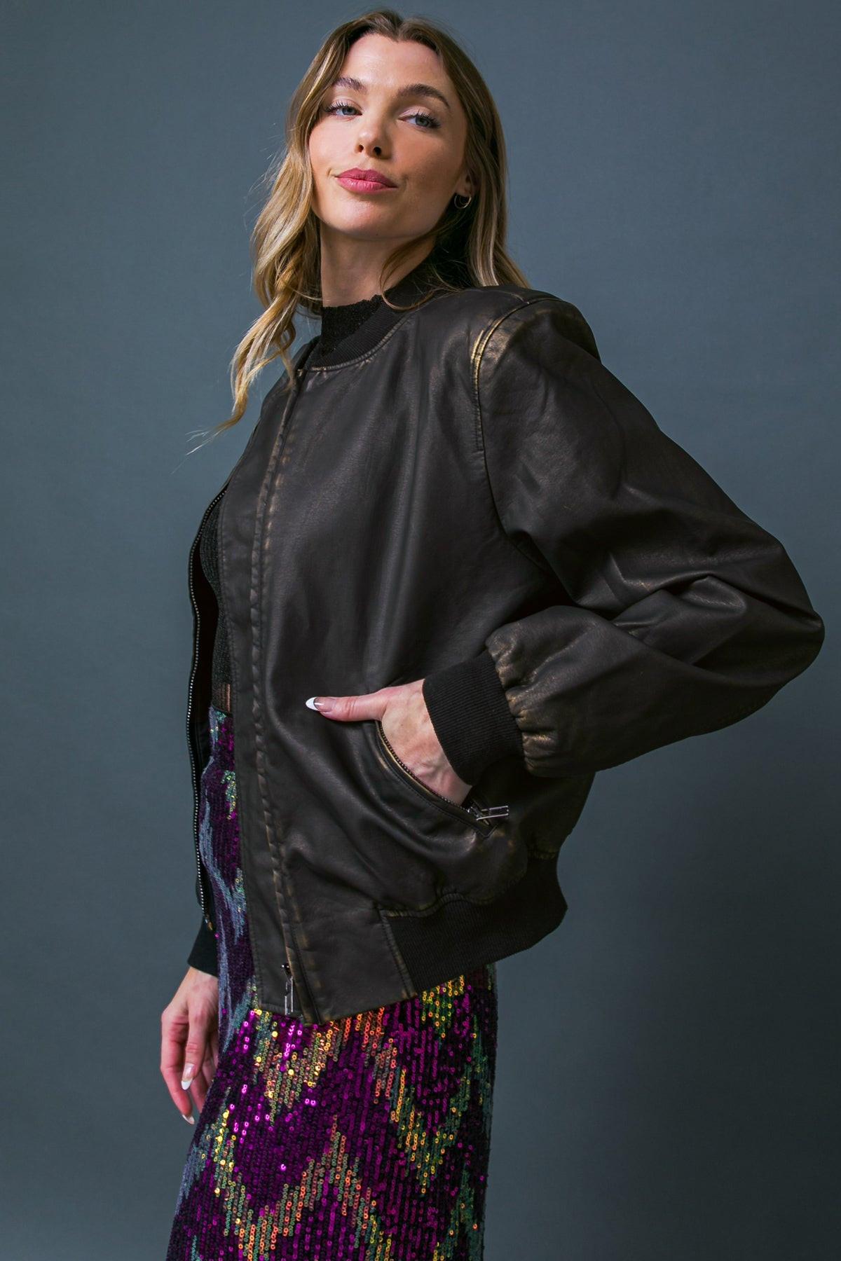 My Greatest Joy Faux Leather Jacket