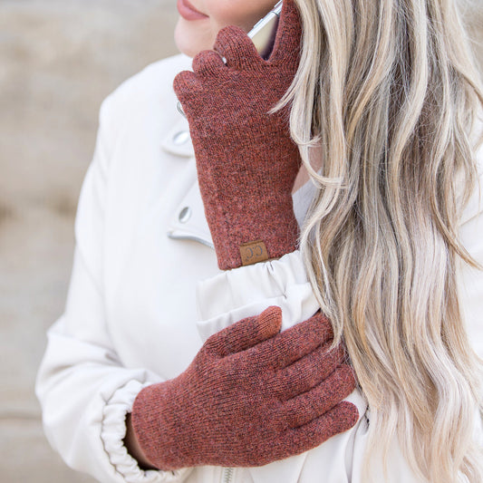 C.C Cashmere Blend Touchscreen Gloves