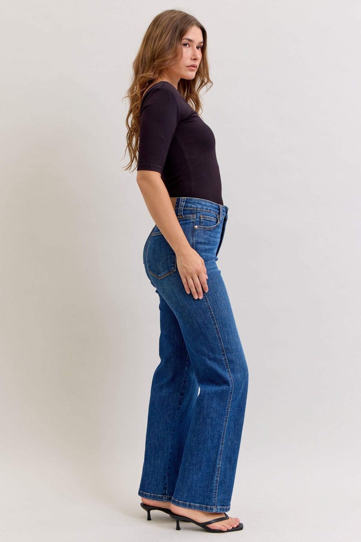 Judy Blue High Waist Dark Wash Straight Jeans