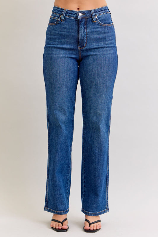 Judy Blue High Waist Dark Wash Straight Jeans