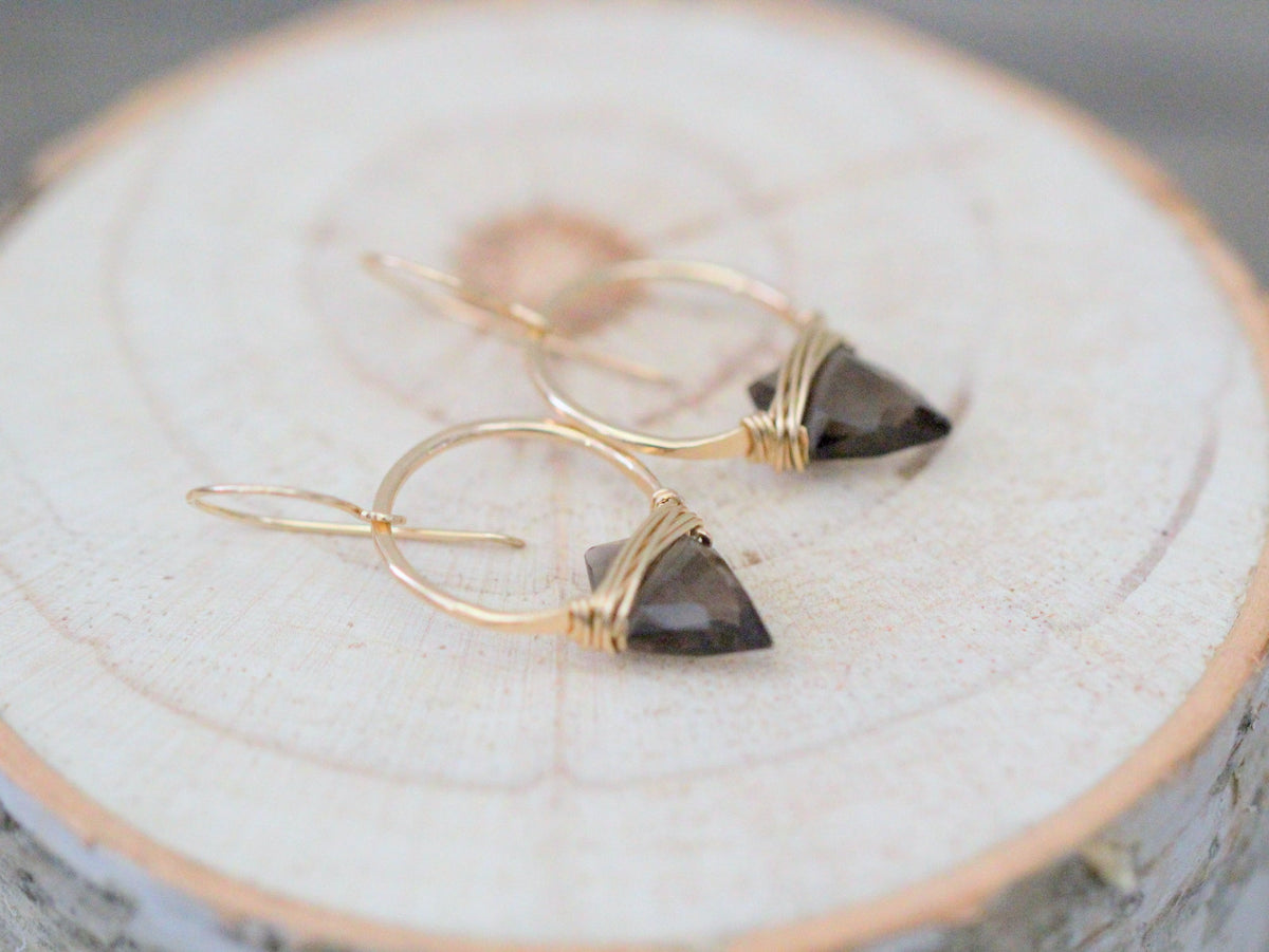 Albatross Smoky Quartz Earrings