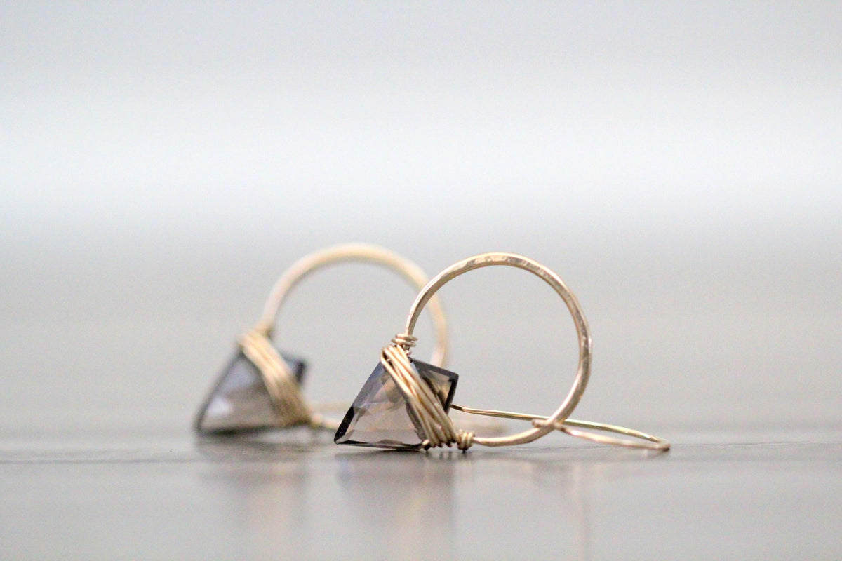 Albatross Smoky Quartz Earrings