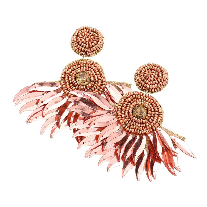 Seed Bead Boho Fringe Earrings