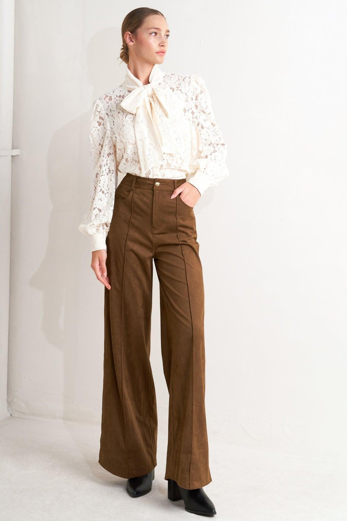Midnight Mesa Faux Suede Pants