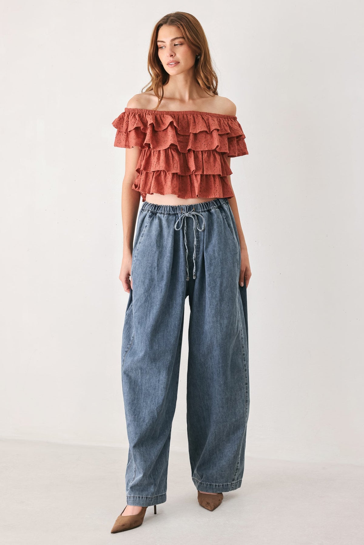 LOVELY EXISTENCE OFF SHOULDER TOP