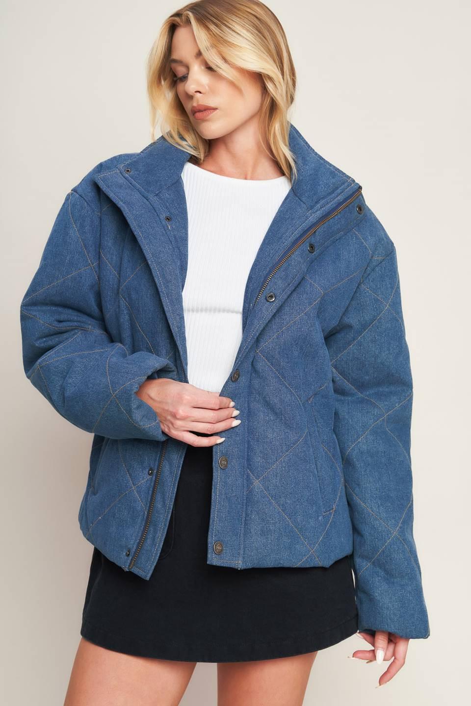 Quilted Denim Jacket
