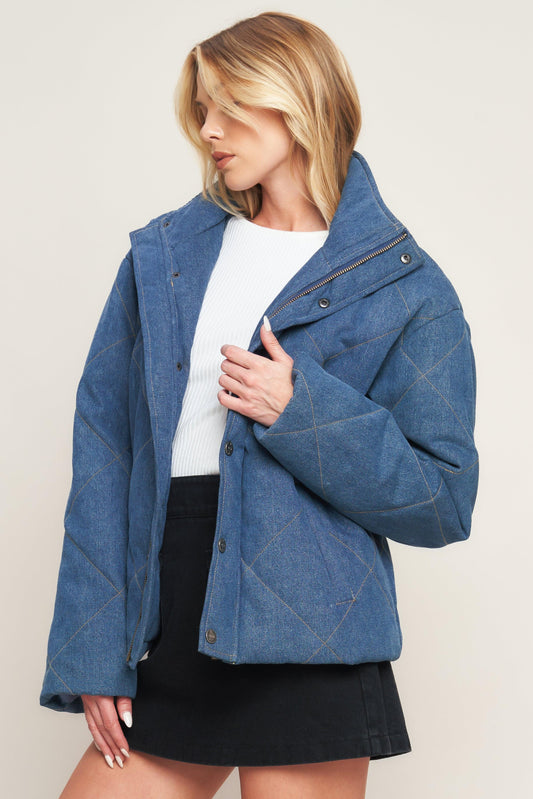 Quilted Denim Jacket