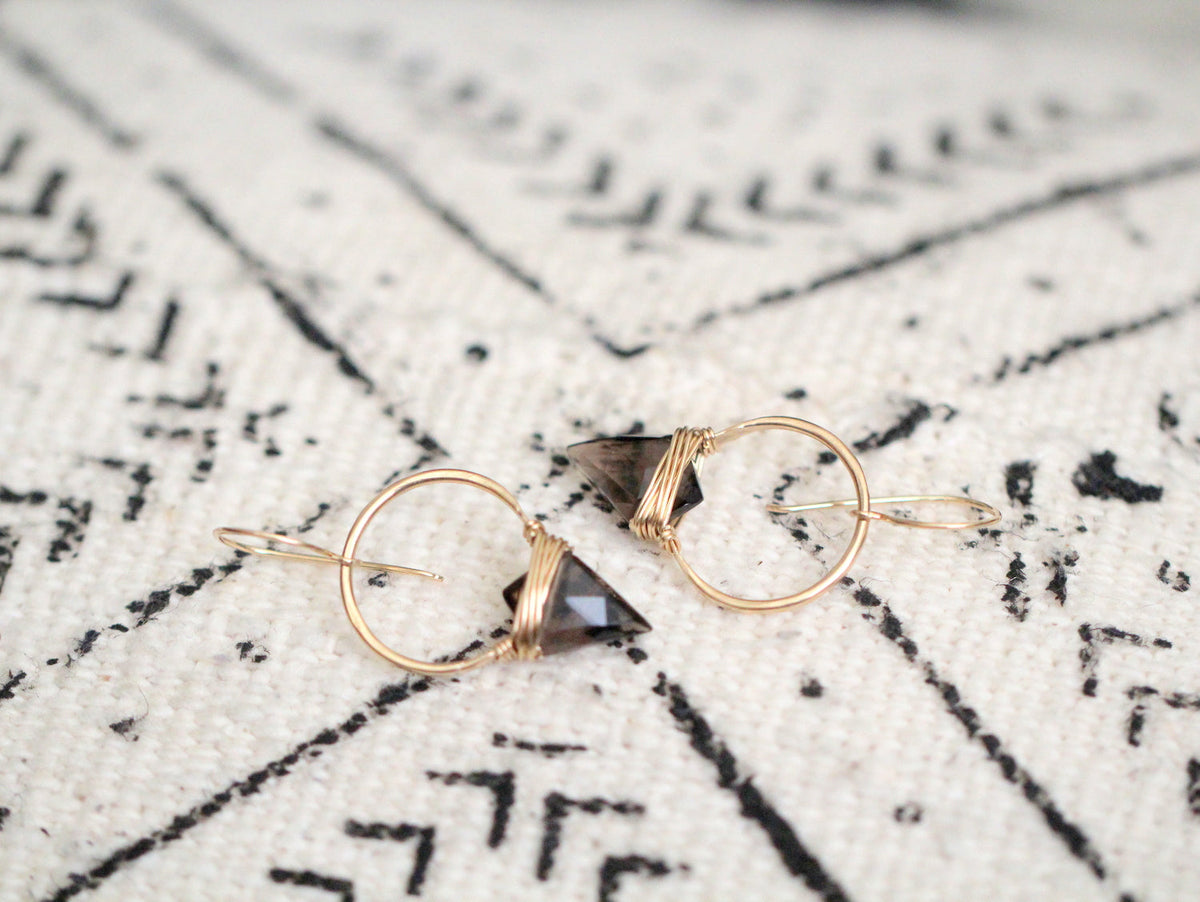 Albatross Smoky Quartz Earrings