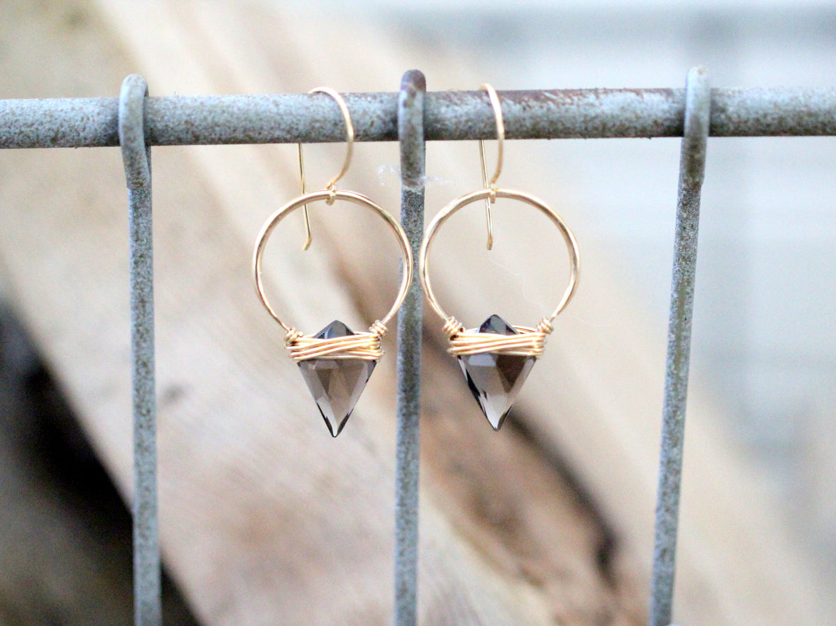 Albatross Smoky Quartz Earrings
