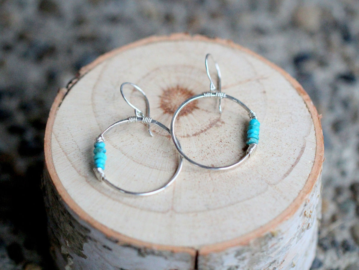 Argonaut Turquoise Hoops (As Seen on Firefly Lane)