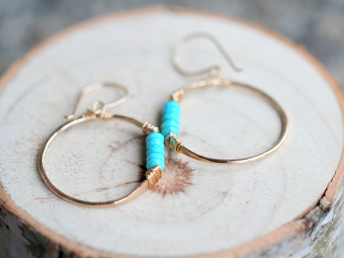 Argonaut Turquoise Hoops (As Seen on Firefly Lane)