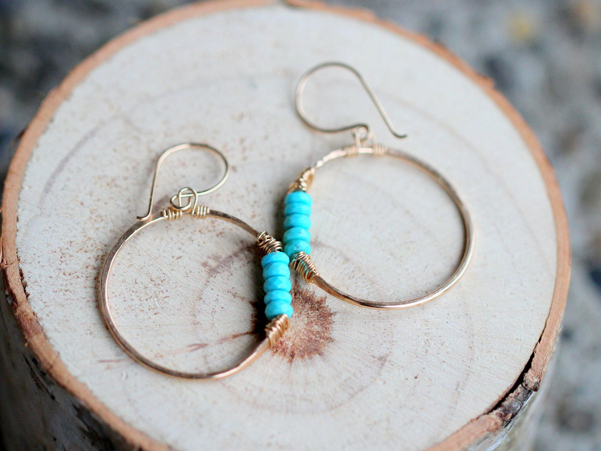 Argonaut Turquoise Hoops (As Seen on Firefly Lane)