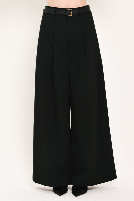 City Cinch Belted Wide Leg Pants