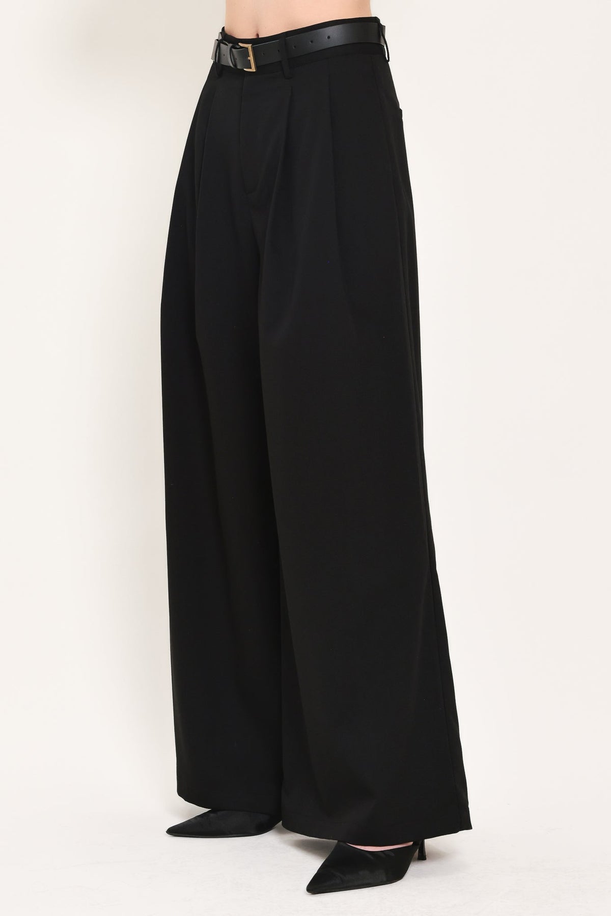 City Cinch Belted Wide Leg Pants