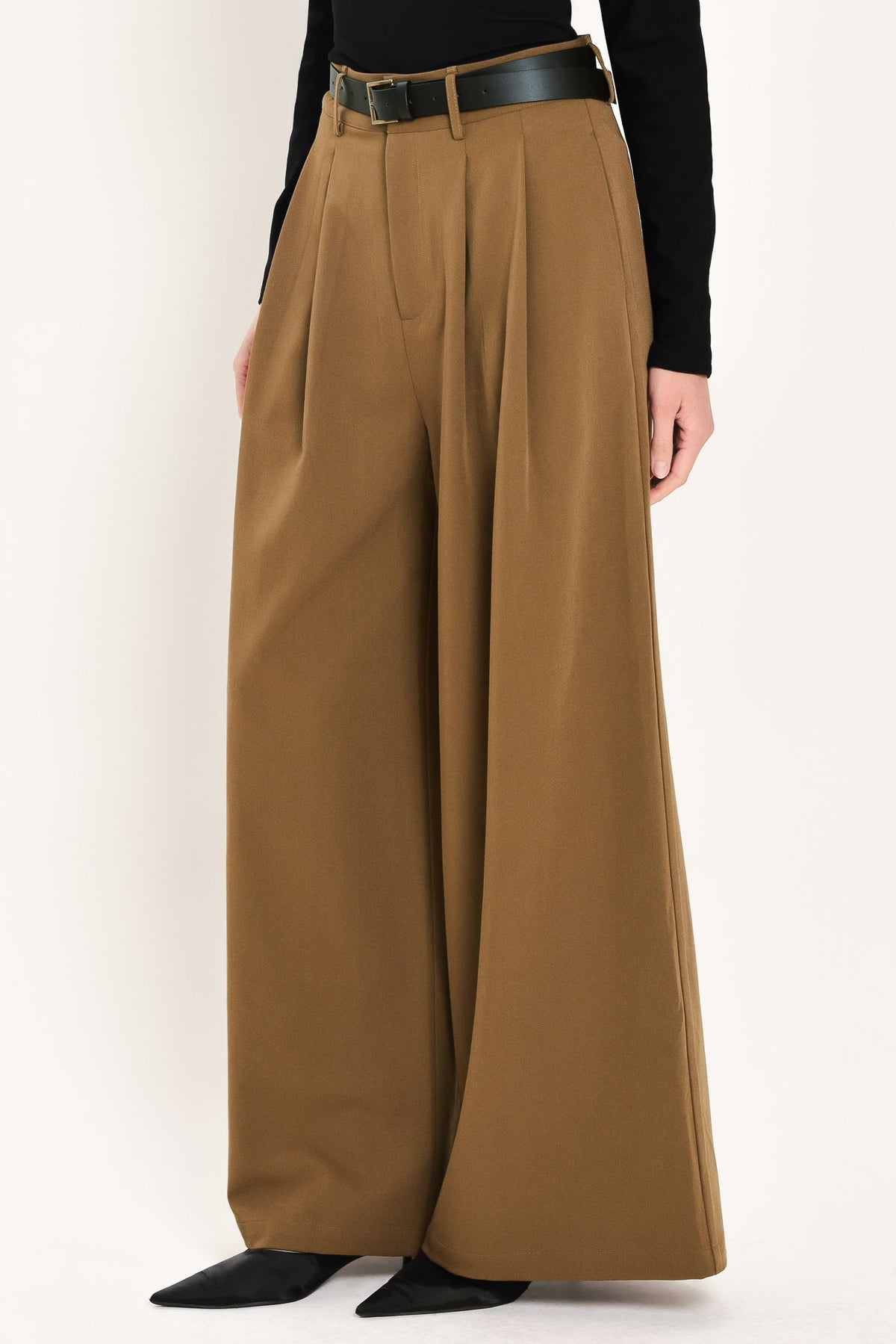 City Cinch Belted Wide Leg Pants
