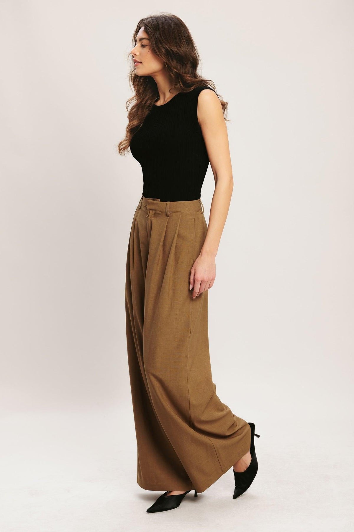 Umber Flow Wide-Leg Pants