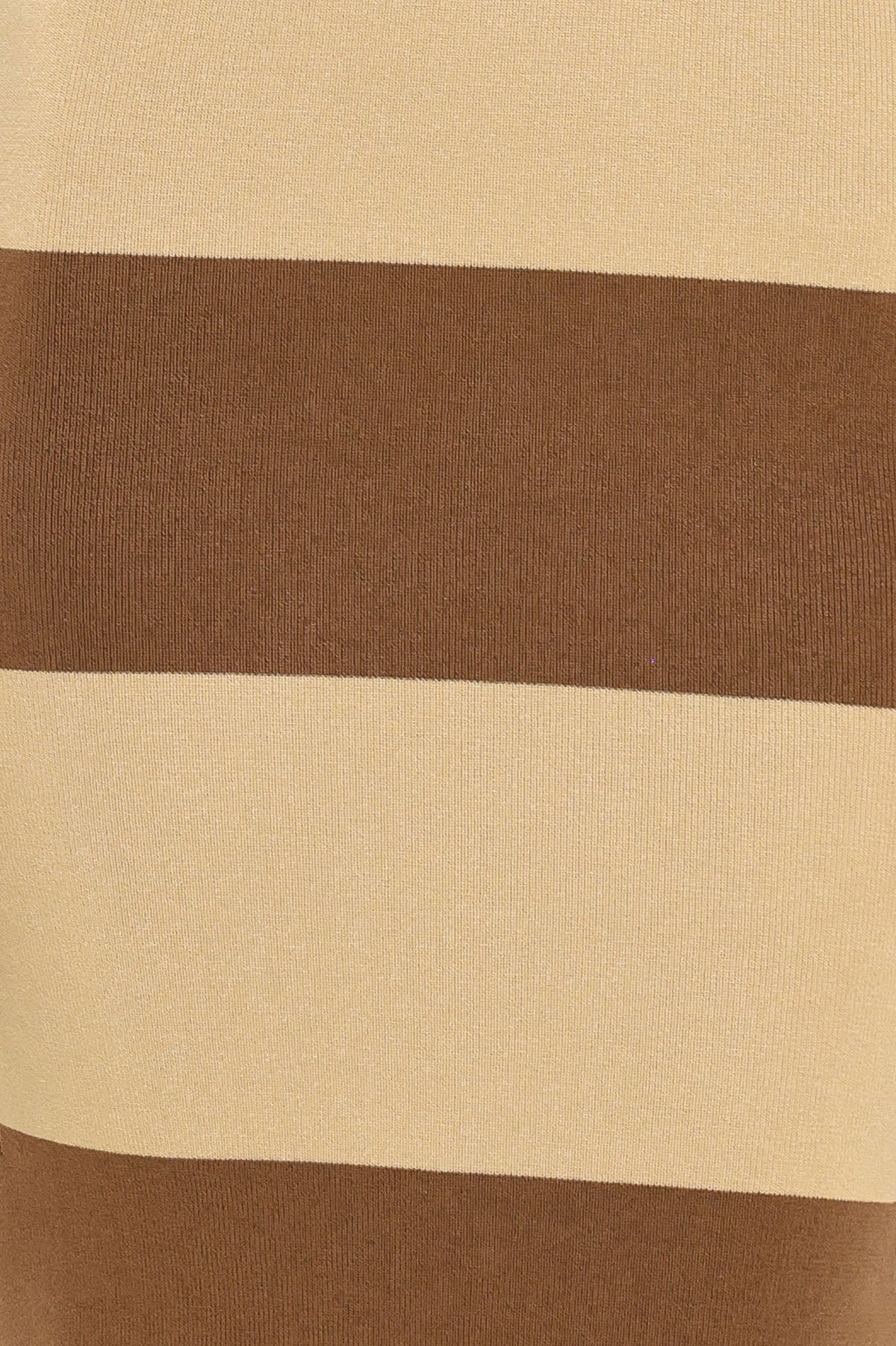 Espresso & Cream Sweater Knit Midi Dress