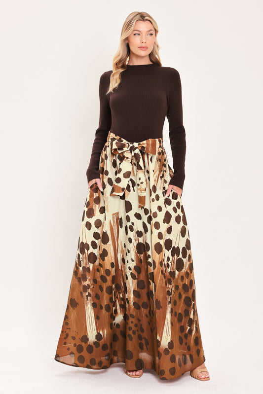 Amber Serenade Sweater Maxi Dress