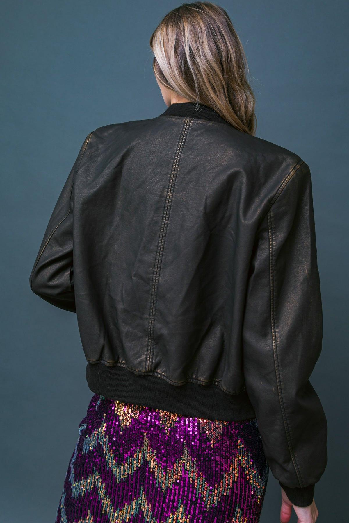 My Greatest Joy Faux Leather Jacket