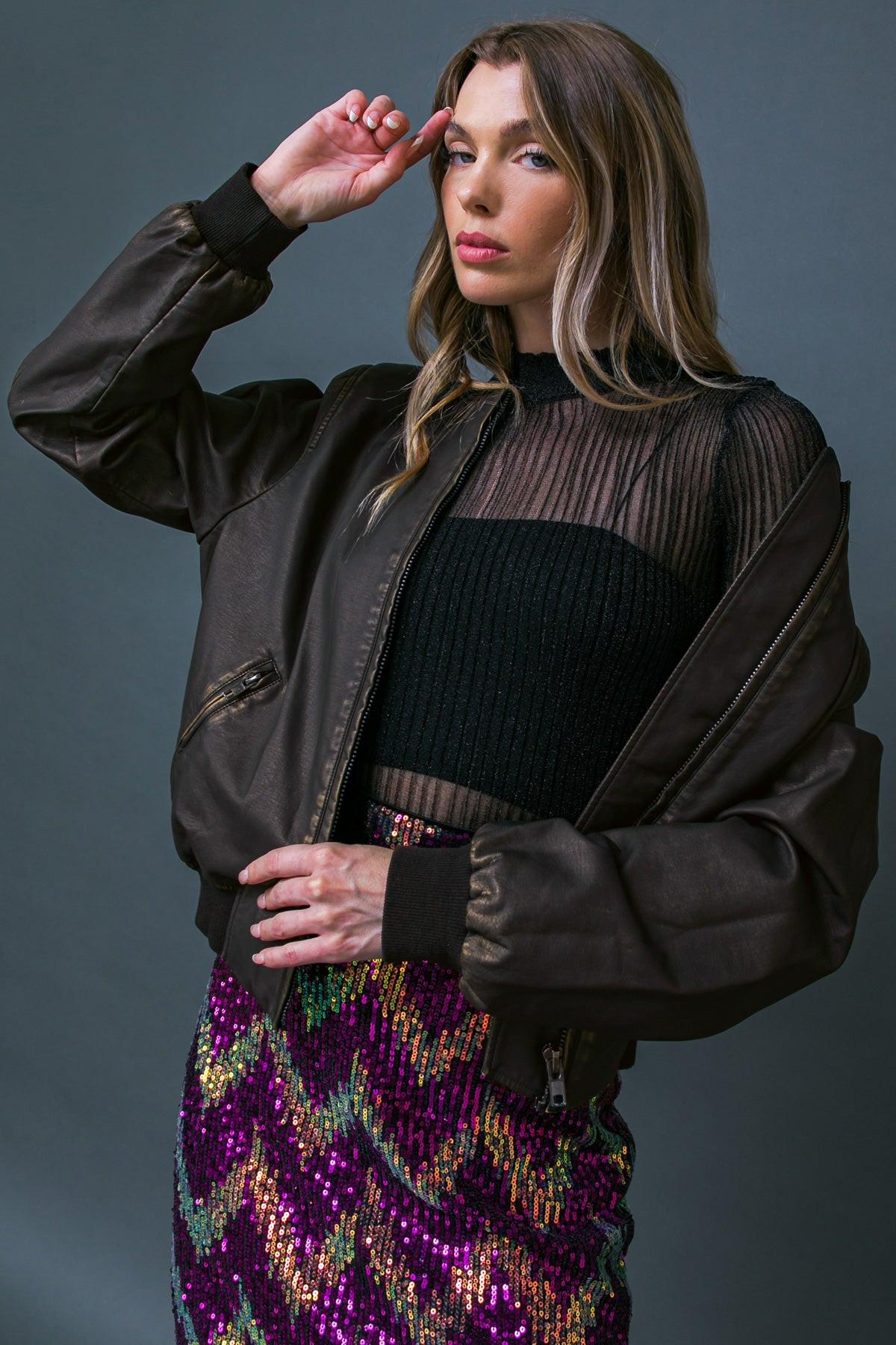 My Greatest Joy Faux Leather Jacket