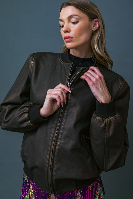 My Greatest Joy Faux Leather Jacket